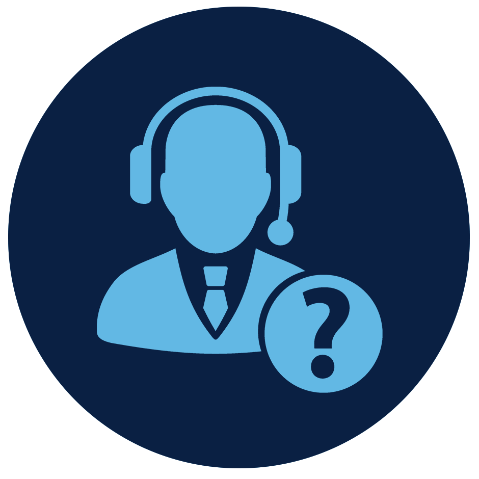 ZimVie Contact Us and Customer Support A graphic featuring an icon of a person with a headset and a question mark, visually representing a customer support or help desk team. The image serves as a call to action, prompting users to contact the dedicated support team for any questions, concerns, or assistance. It is used to direct visitors to the "Contact Us" section of the website.