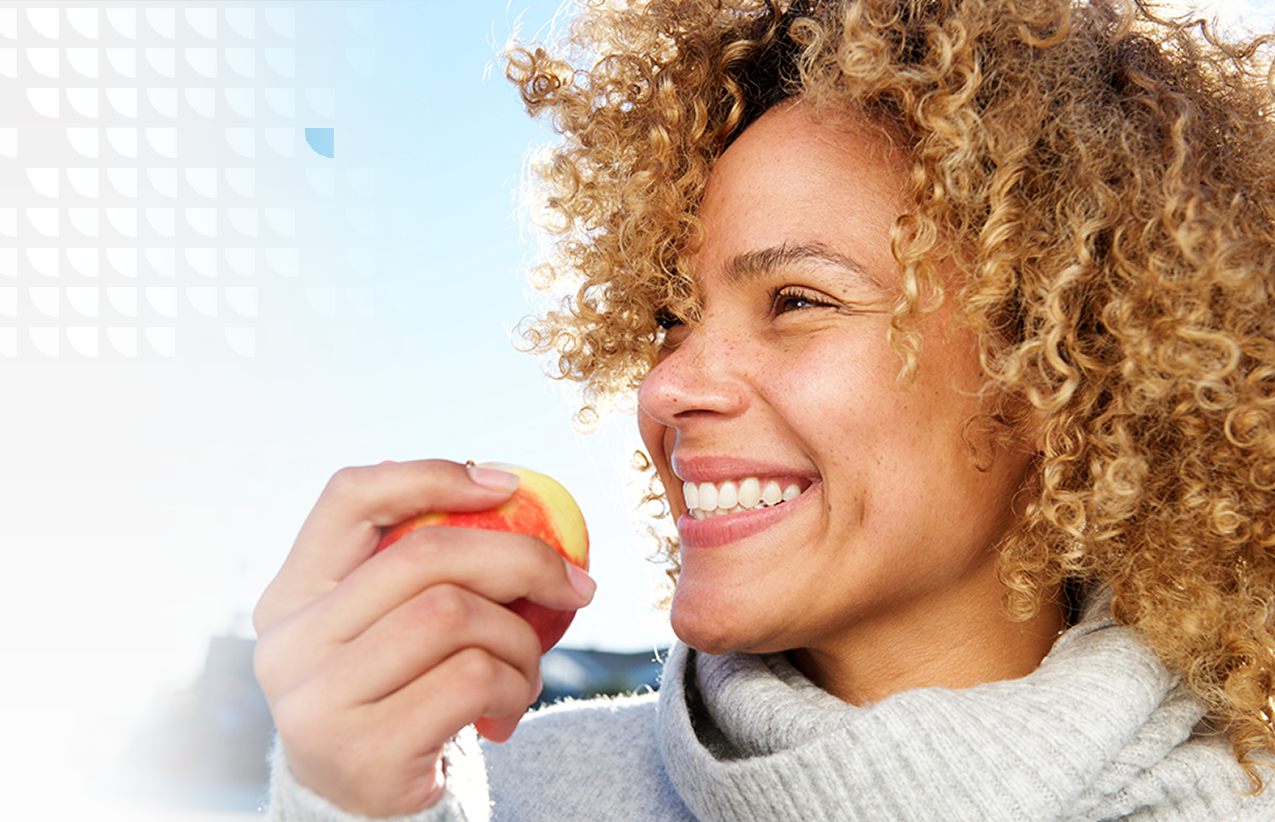 Lady Smiling Listening Music